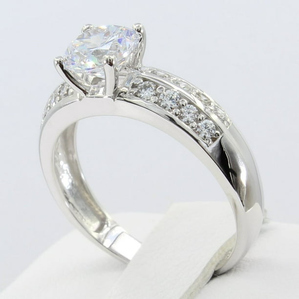 1.25Ct Diamond Round Engagement Wedding Propose Promise Ring 14K White Gold Over